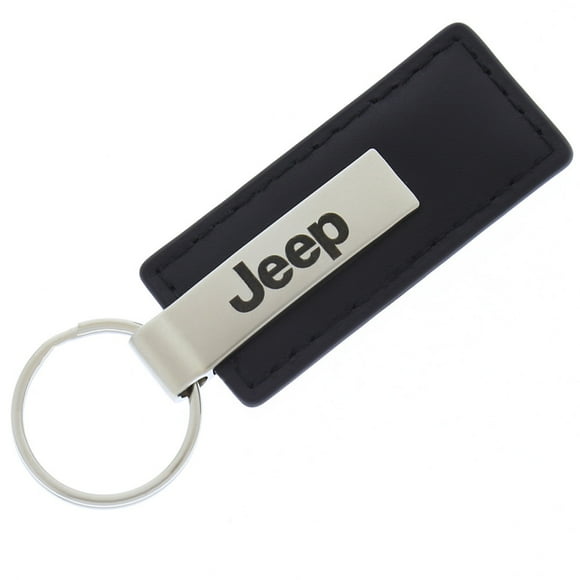 Jeep Grand Cherokee Duo Black Leather Key Chain Jeep Grand Cherokee Duo Black Leather Key Chain